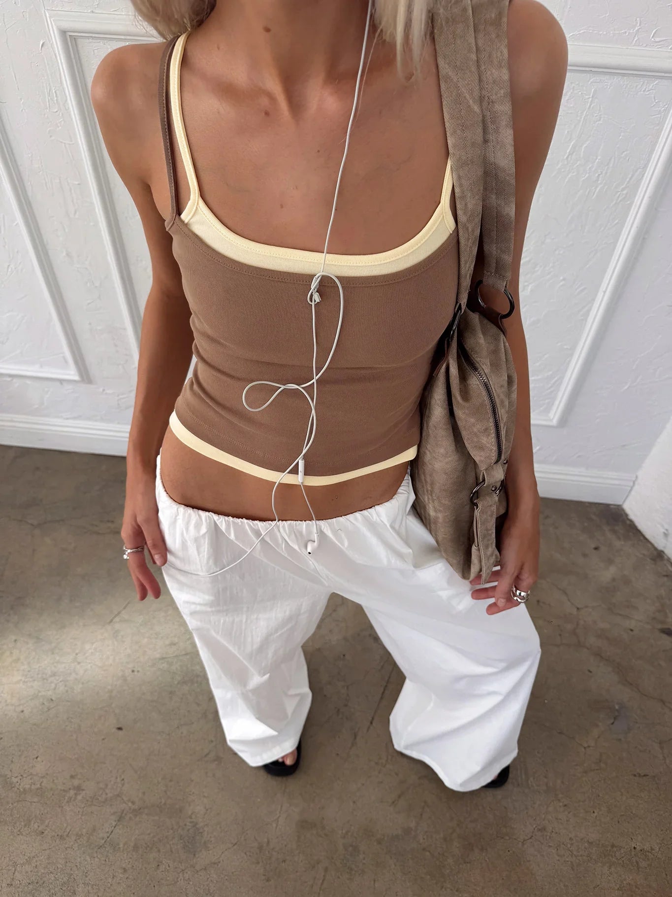 Lunea Concealed Waistband Pants White