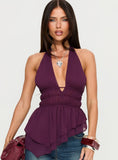 Lay It Halter Top Mauve