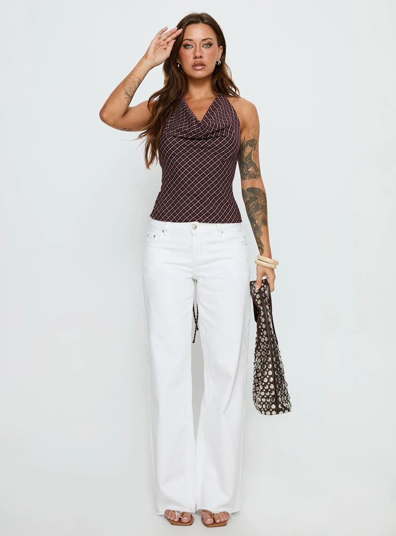 Sabryna Low Rise Straight Leg Jeans White