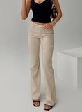 Kinkirk Flared Pants Taupe Tall