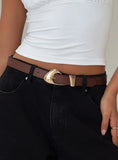 Youre Strong Belt Dark Brown Gold