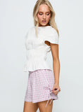 Bubbia Tie Up Shorts Purple White