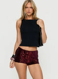 Showtime Micro Shorts Burgundy