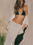 Mercer Linen Blend Maxi Skirt Black White