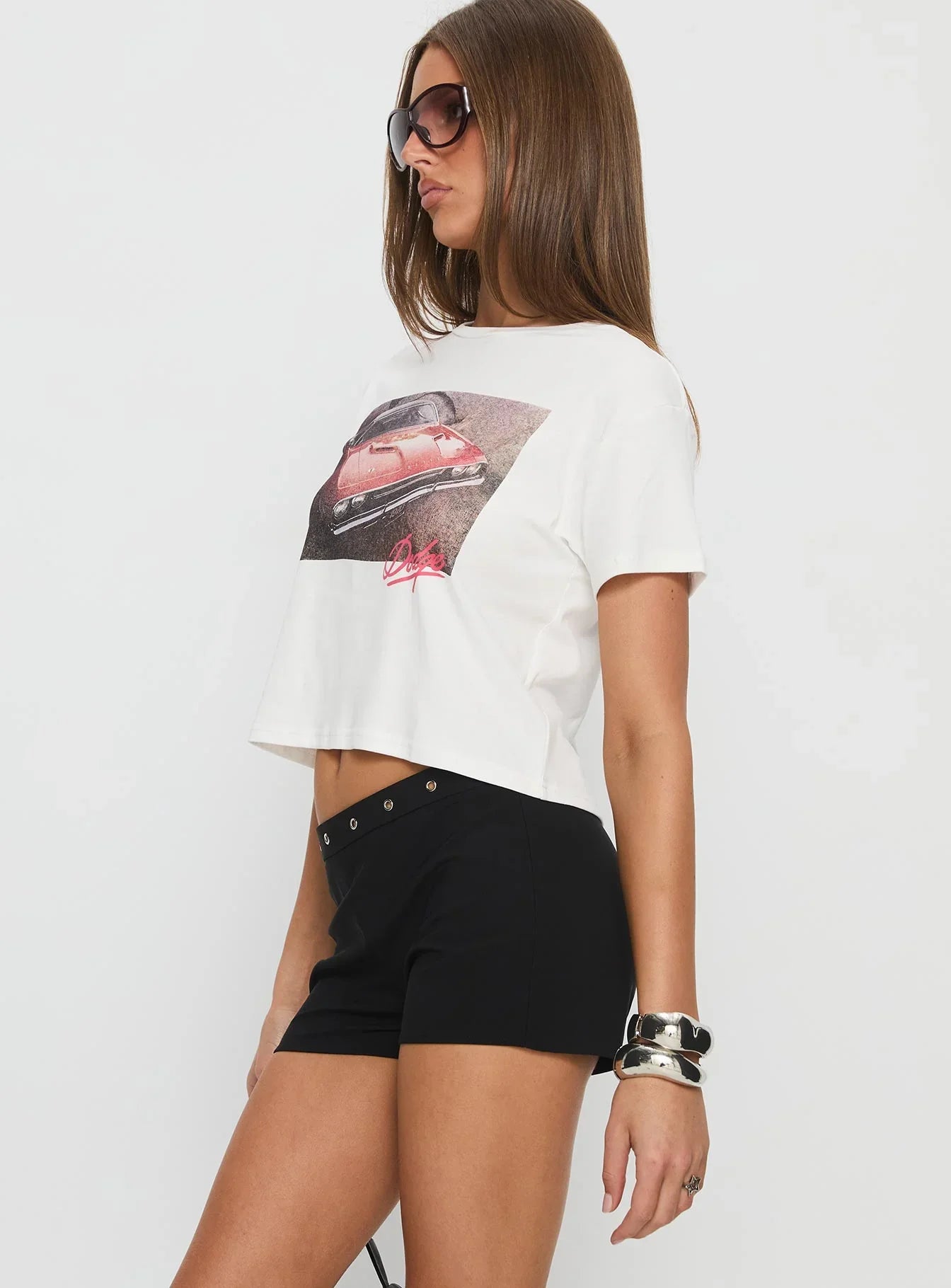 Last Minute Eyelet Shorts Black