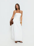 Erroll Drop Waist Knit Maxi Dress White