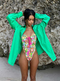 Fern One Piece Orange Multi Floral