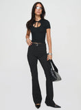 Pagano Pinstripe Flare Pants Black