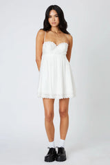 Frankie White Bustier Mini Dress