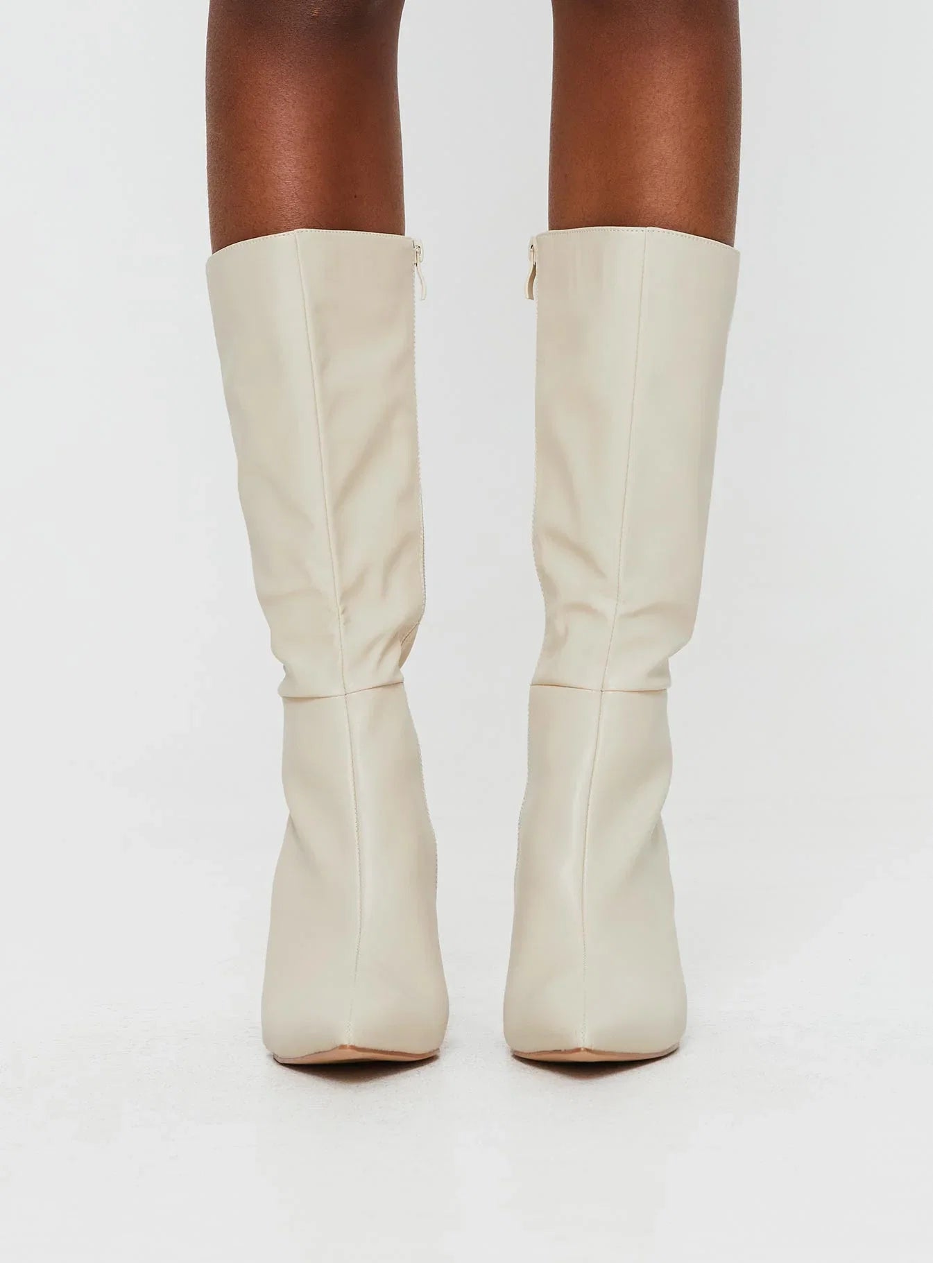 Elodiee Knee High Boots Cream