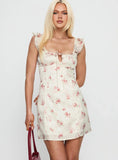 Moonlily Flutter Sleeve Mini Dress Multi Floral