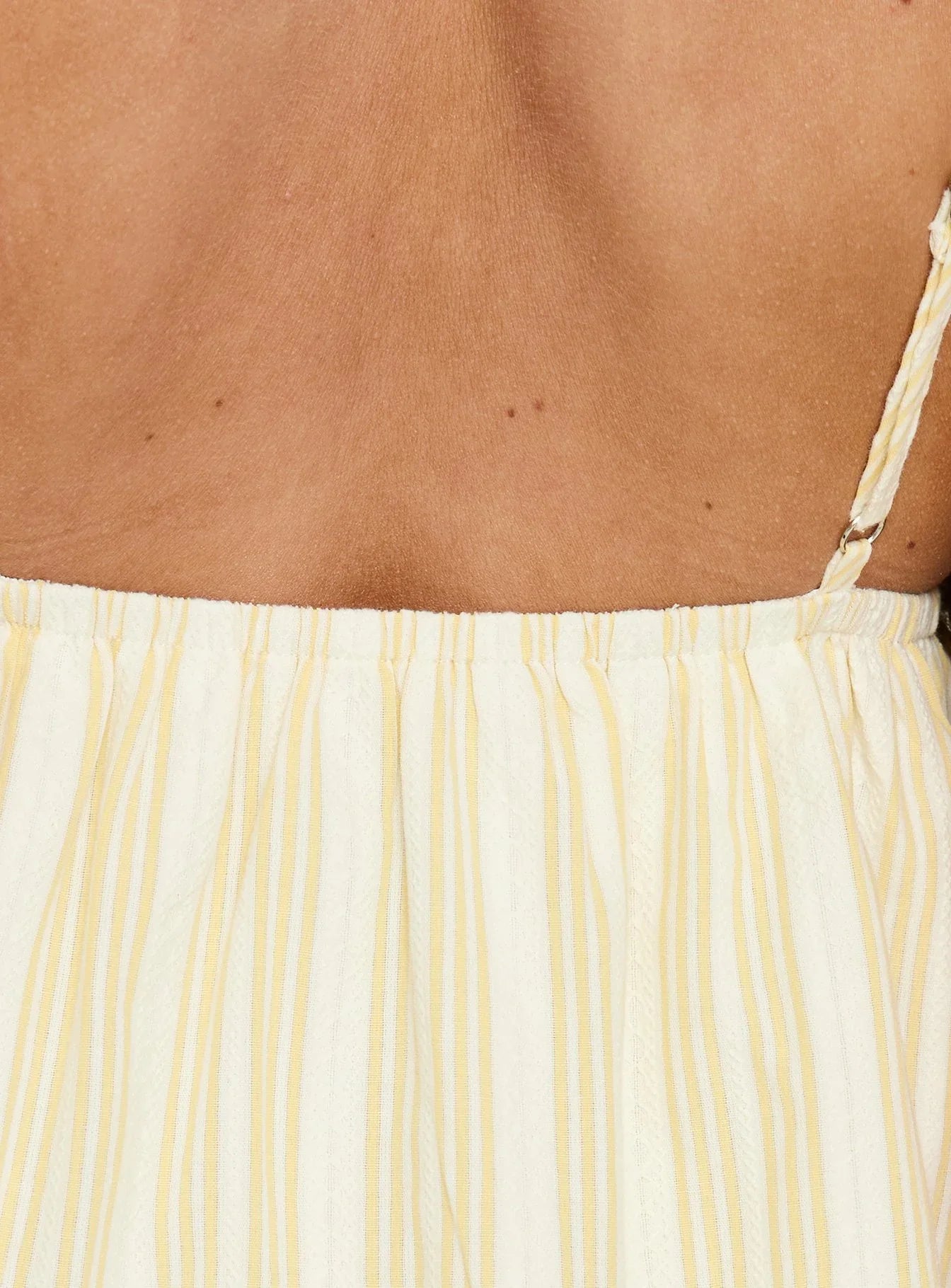 Summer Air V Neck Tiered Mini Dress Yellow