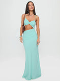 No Control Keyhole Maxi Dress Aqua