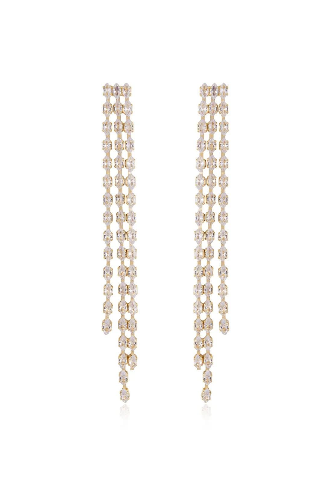 Ettika Fan Out Crystal Dangle Earrings