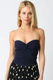 Becca Navy Twist Knot Tube Top