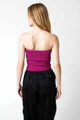 Becca Magenta Twist Knot Tube Top