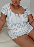 Yearning Rib Sleep Set Multi Curve