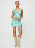 Zuba Mini Dress Green Floral
