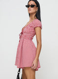 Wescott Gingham Playsuit Red White