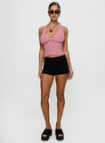Whimsy Halter Top Pink Red Stripe