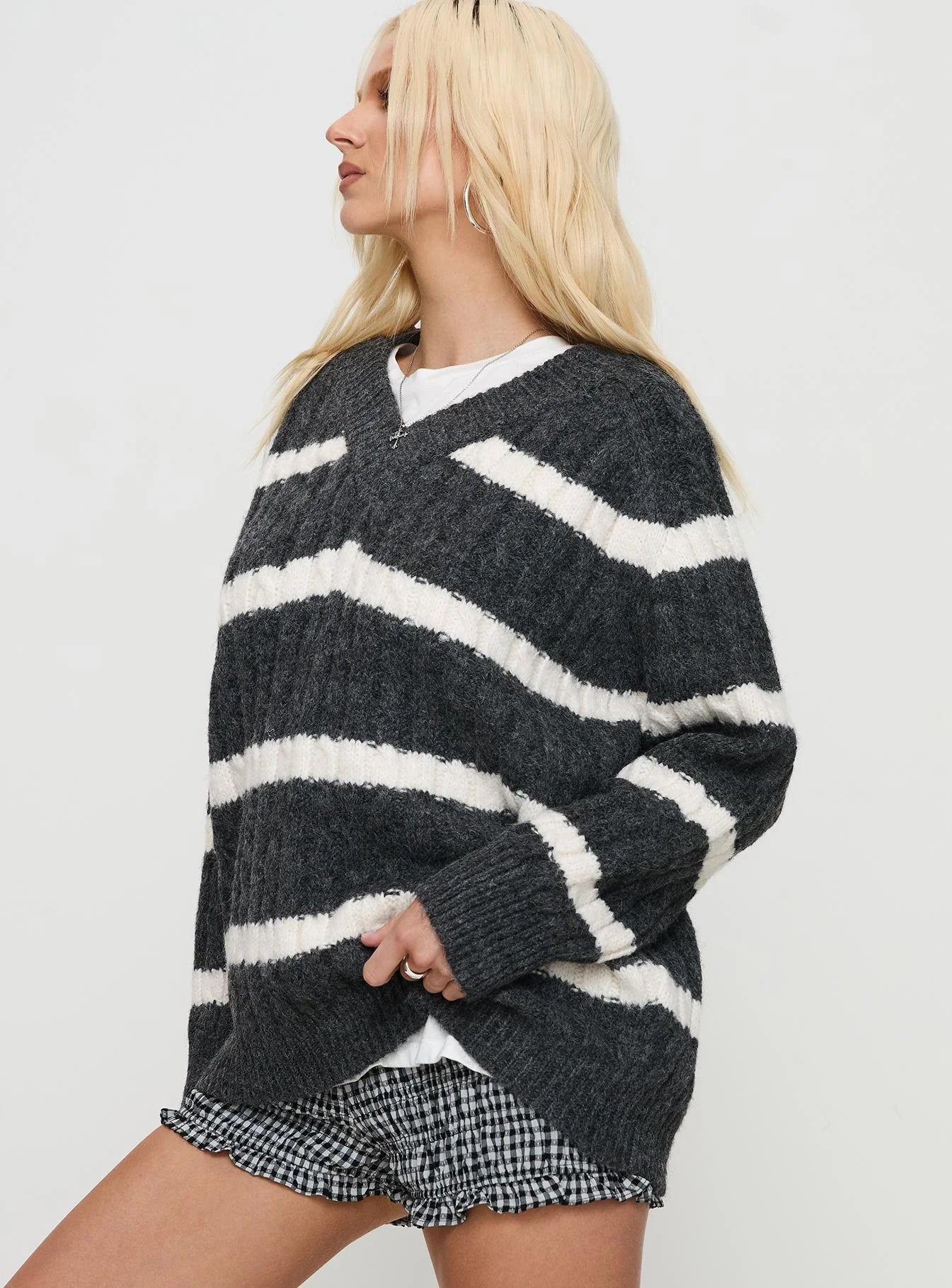 Percivill Knit Sweater Grey Cream