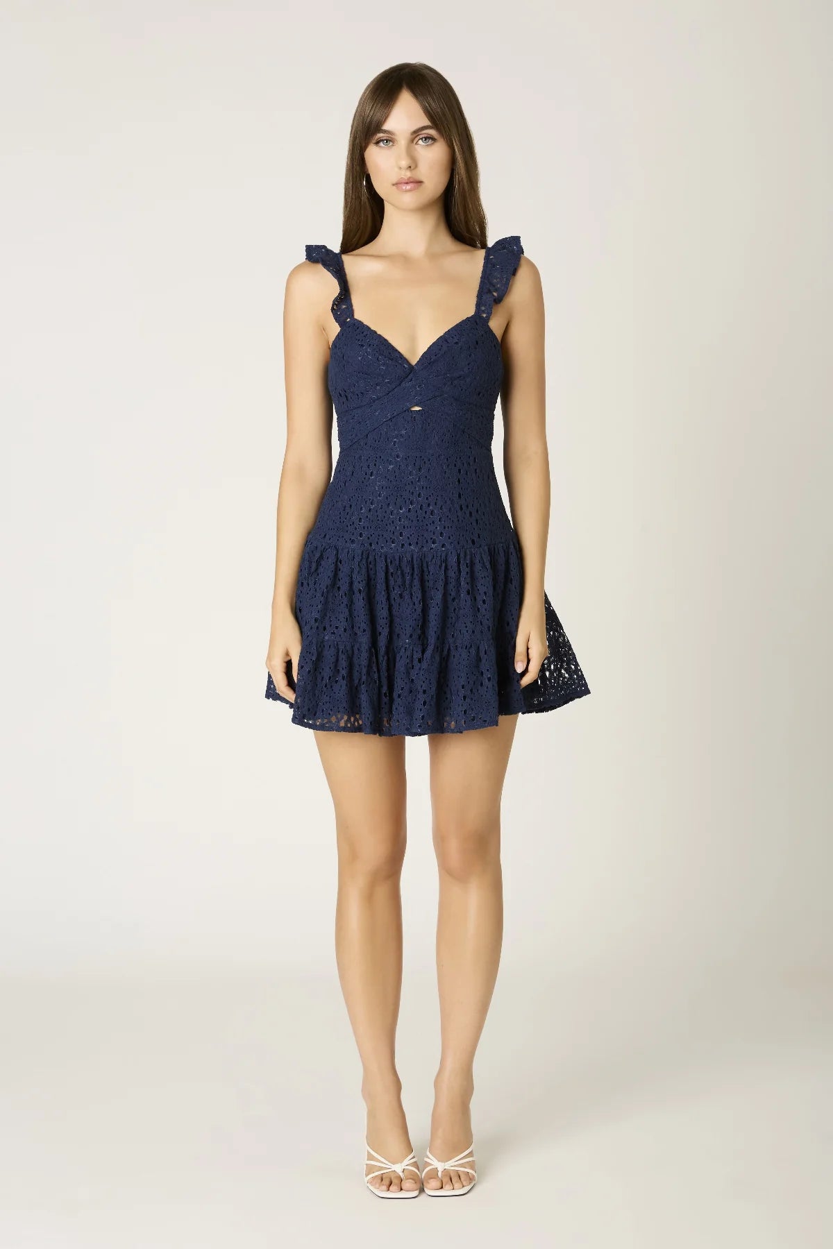 Ella Navy Lace Mini Dress