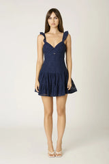 Ella Navy Lace Mini Dress