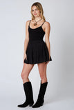 Vanessa Black Tiered Mini Skirt