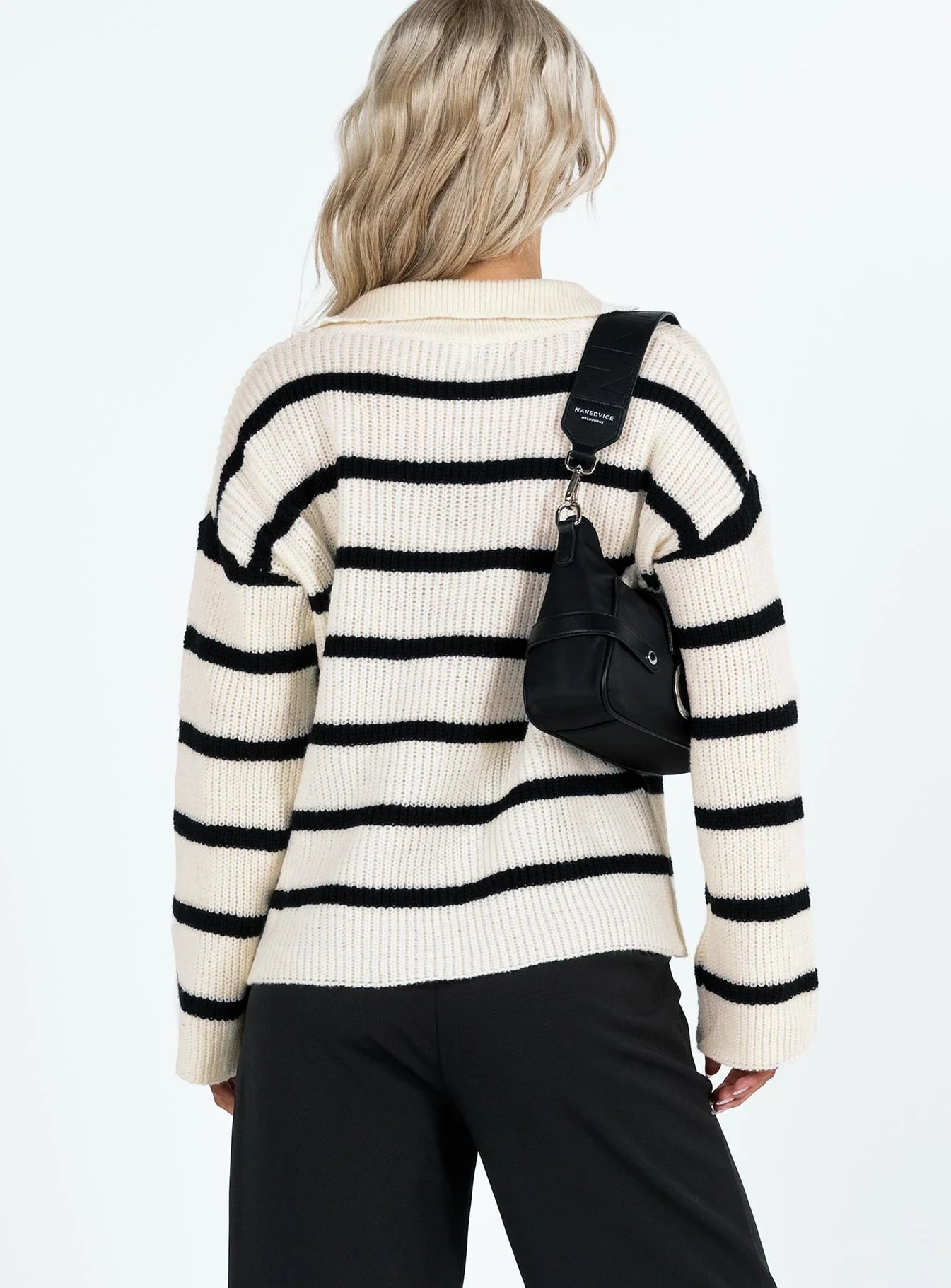 Forte Knit Sweater Black Cream