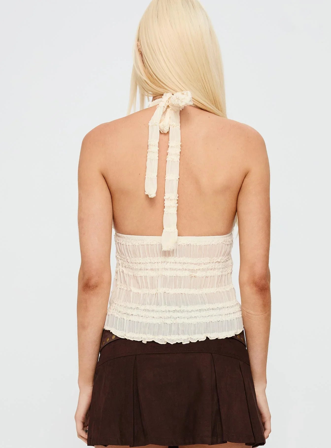 Blow Your Mind Halter Top Cream