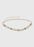 Finesse Beaded Chain Belt Gold
