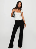 Santa Cruz Zip Through Top White Pinstripe