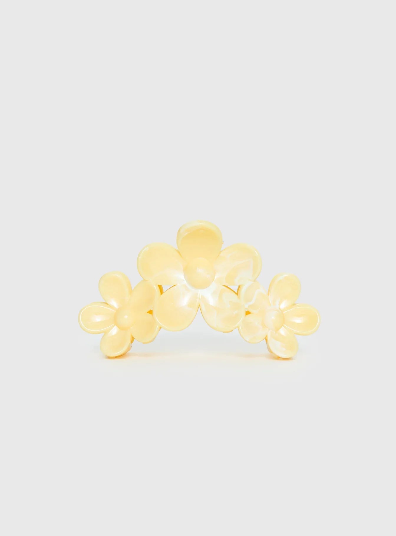 Devinn Floral Claw Clip Yellow