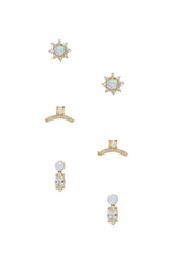 Opal and Crystal Babies Earring Set
