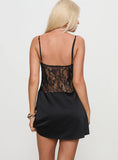 Anavieve Lace Mini Dress Black