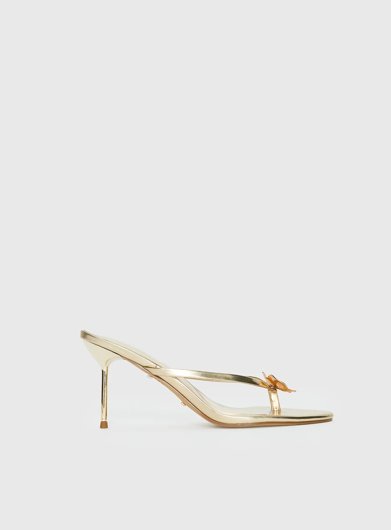 Billini Dalella Thong Heels Gold Metallic