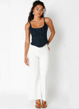 Annabelle Dark Denim Corset Top