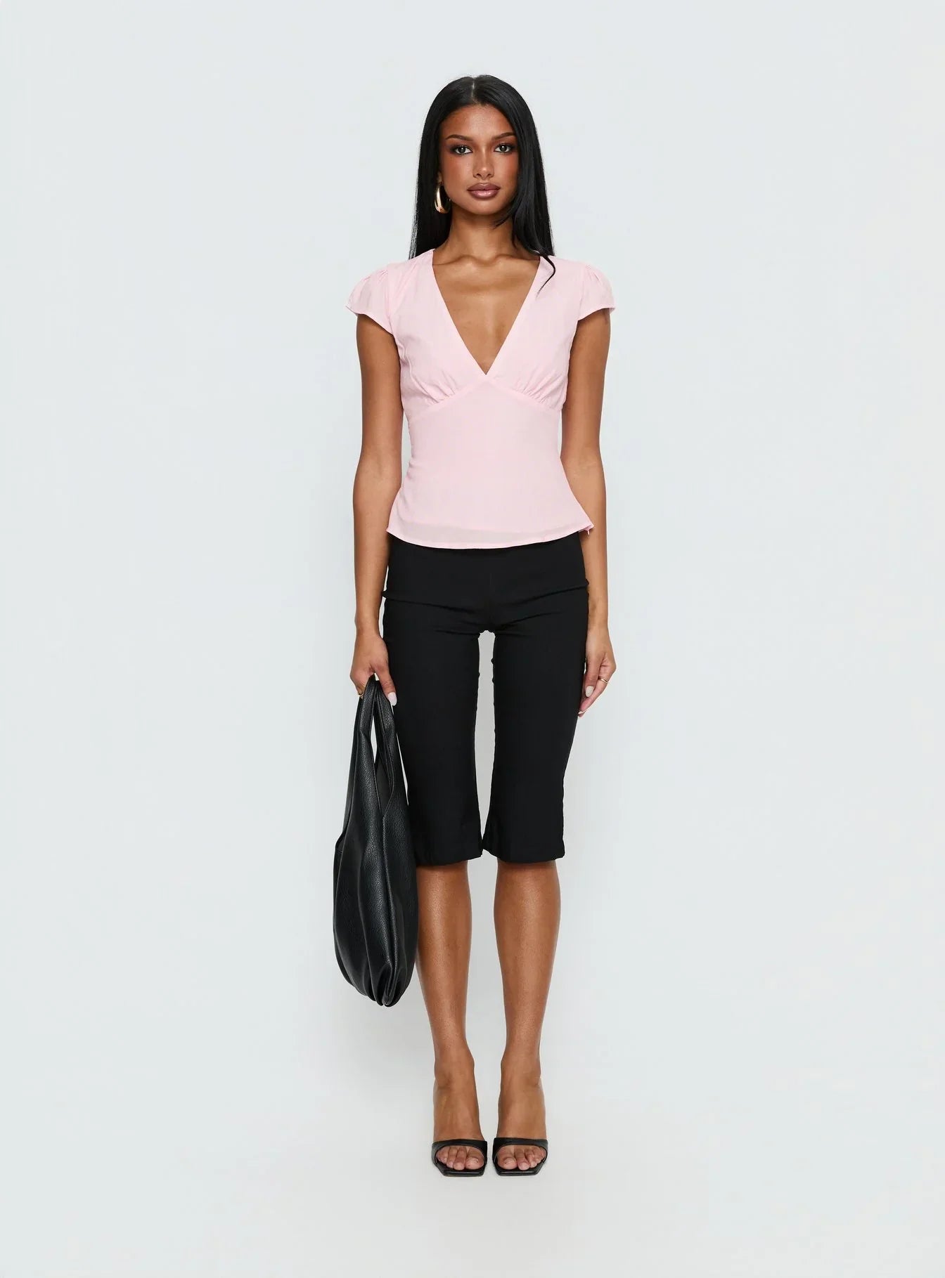 Dalanna Cap Sleeve Top Pink / Lemon Polka
