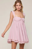 Layla Light Pink Babydoll Mini Dress