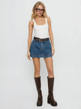 Gazelle Denim Skort Mid Wash Tall