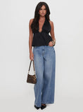 Saddler Halter Top Black