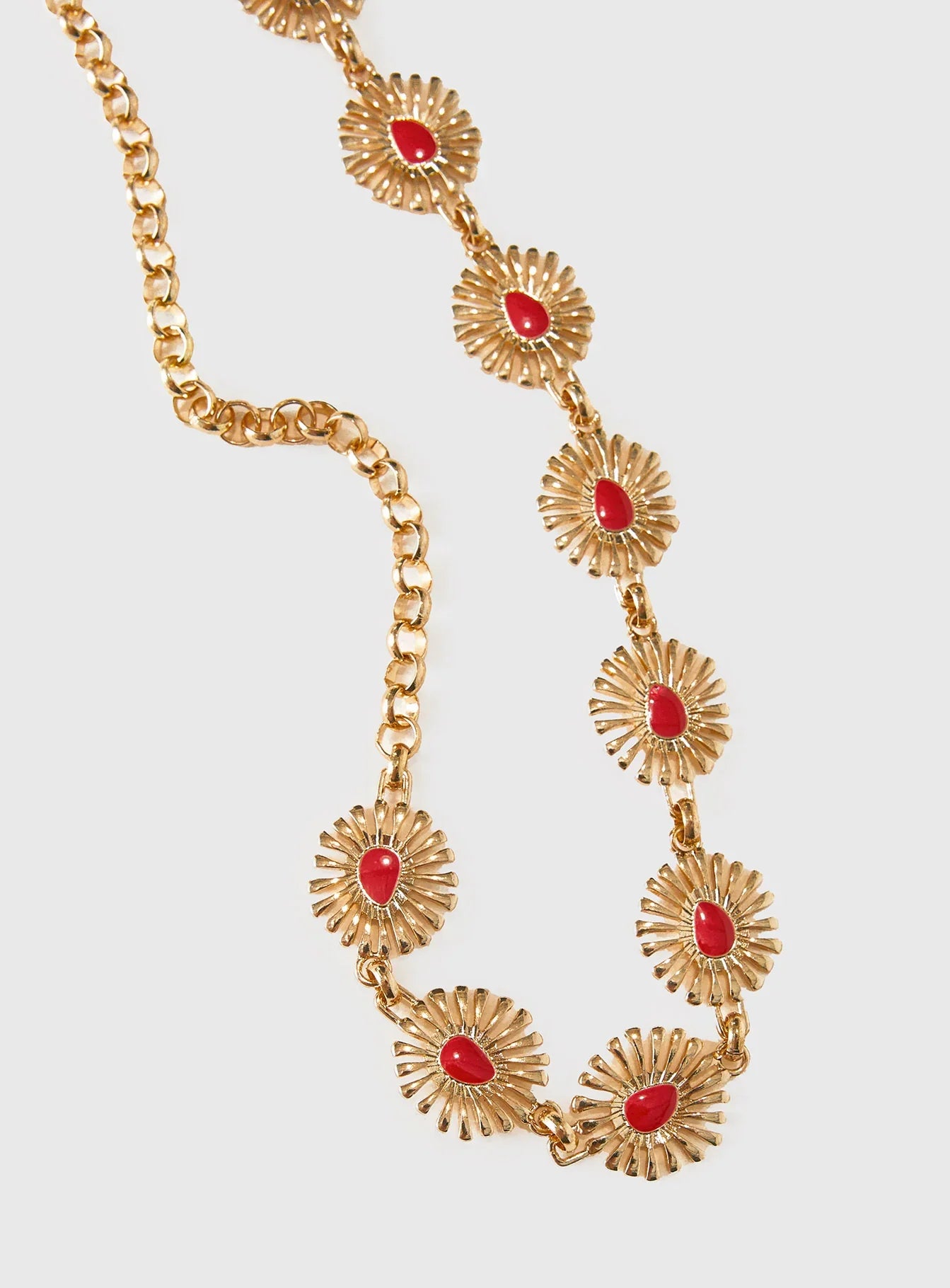 Royal Gleam Belt Gold Red