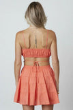 Evelyn Peach Two Piece Mini Dress