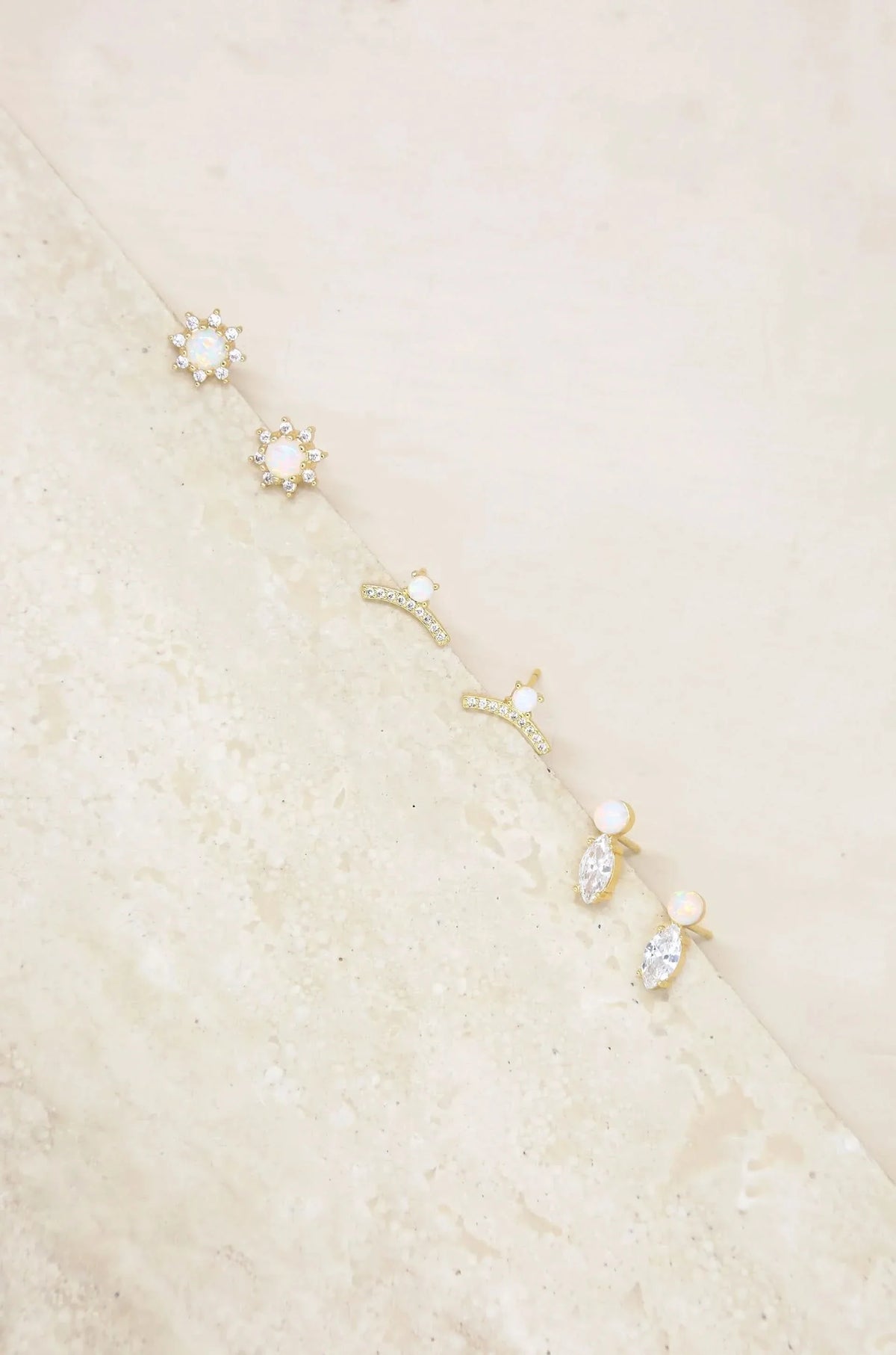Opal and Crystal Babies Earring Set