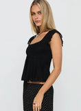 Auroraah Frill Top Black
