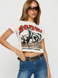 Wild Ride Rodeo Graphic Baby Tee Natural