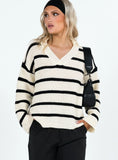 Forte Knit Sweater Black Cream