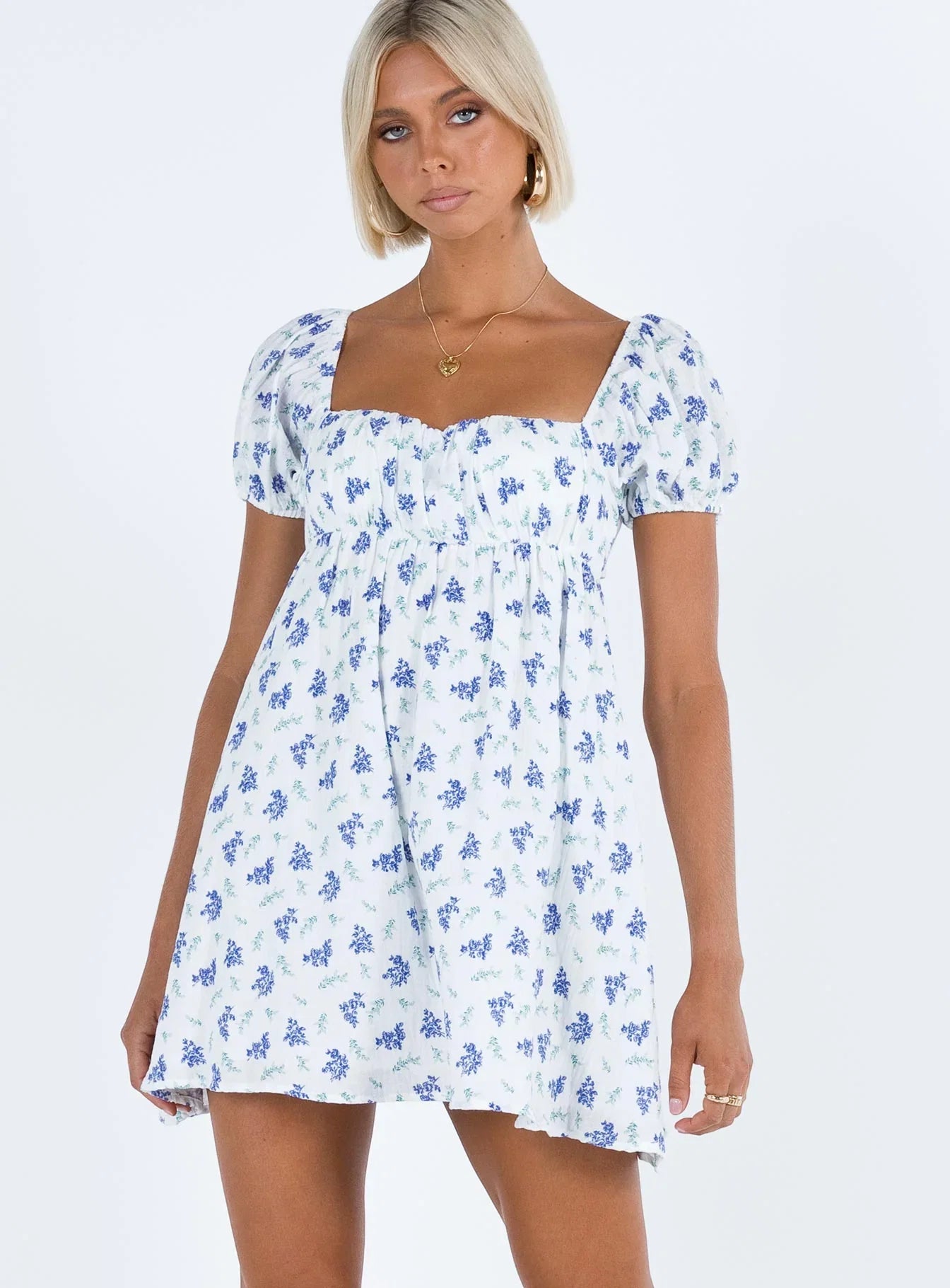 Lets Dance Mini Dress Blue Floral