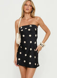 Phillipa Mini Dress Black / White Polka Dot