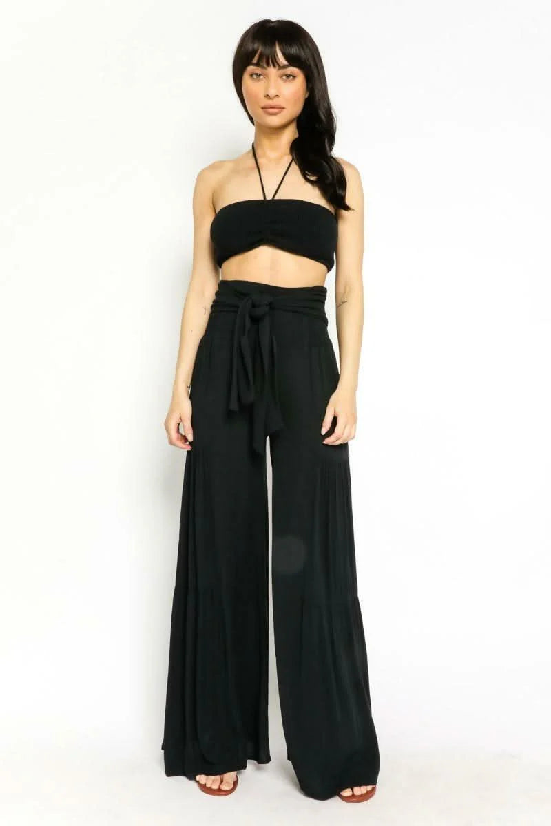 By The Shore Black Two Piece Jumpsuit
